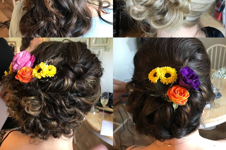 Wedding party hairstyles