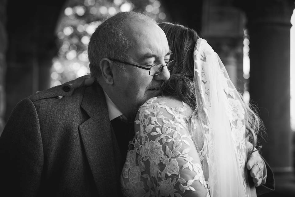 Father of bride proud shot