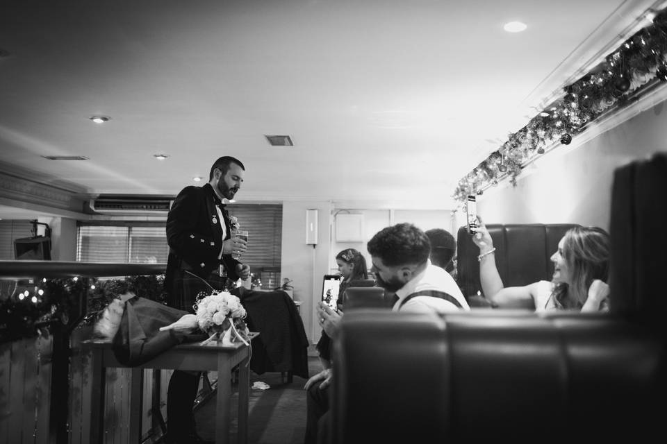 Groom and wedding party