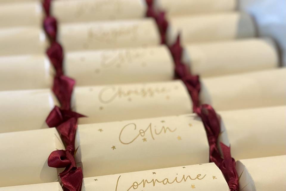 Ivory, Gold & Red Crackers