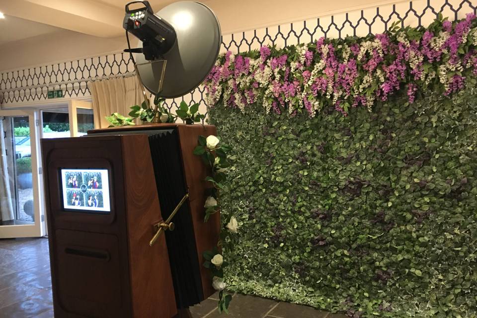 Wisteria wall and booth