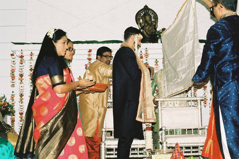 Groom at his wedding