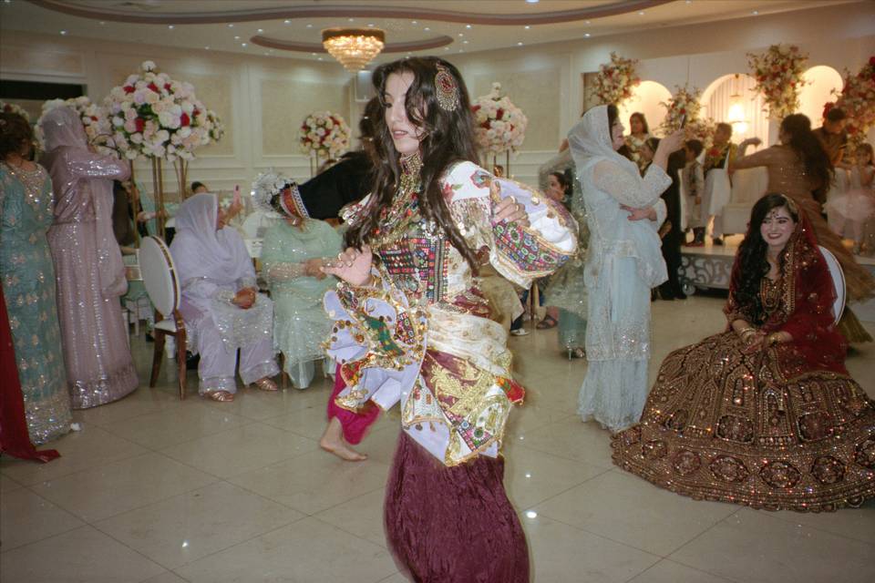 Guests dancing