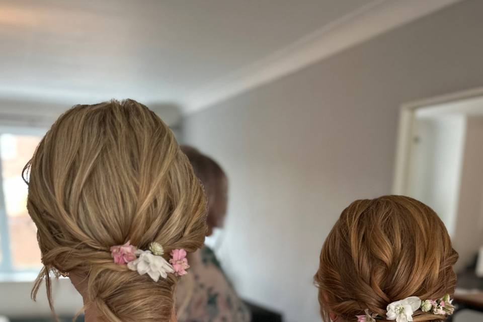 Bridesmaids hair