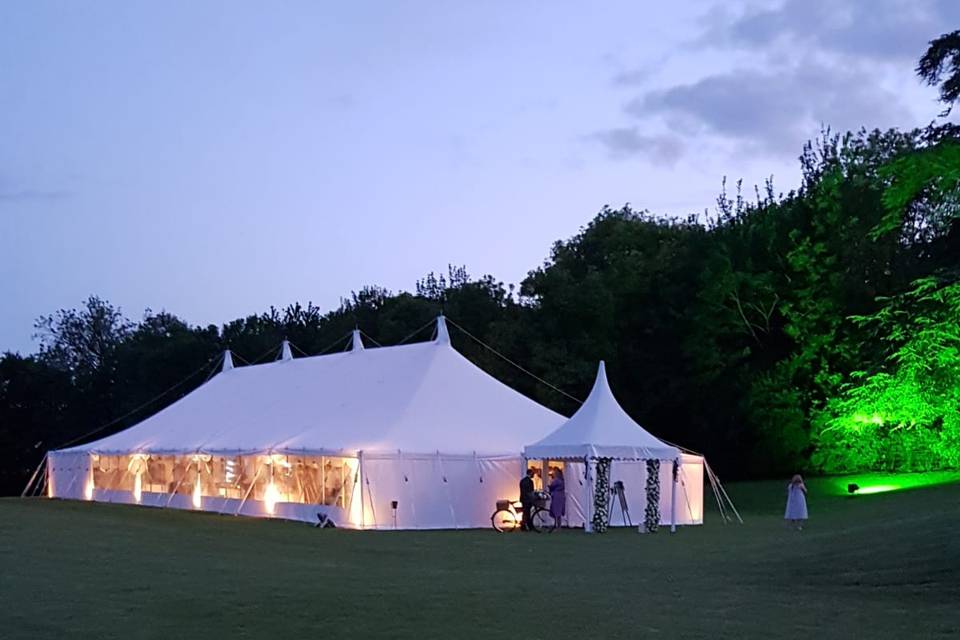 The marquee at night