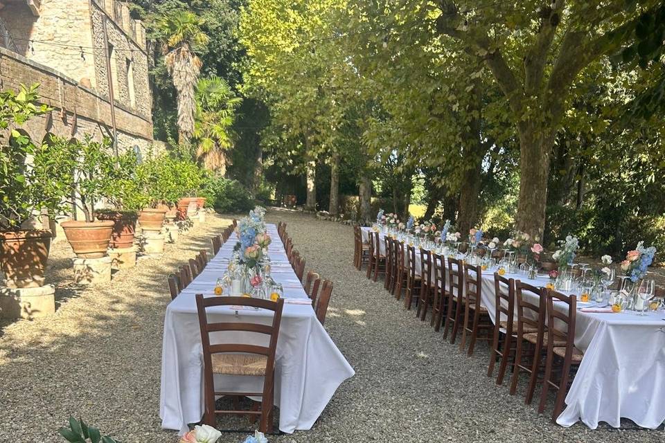 Setting up dinner