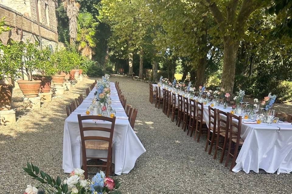 Setting up dinner
