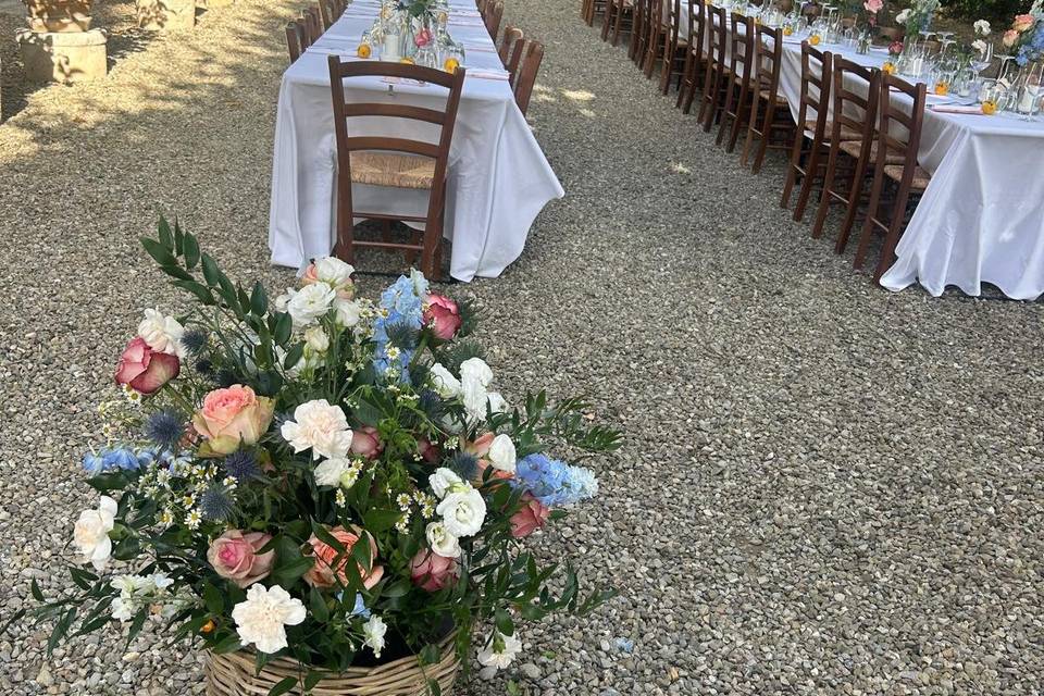 Setting up dinner