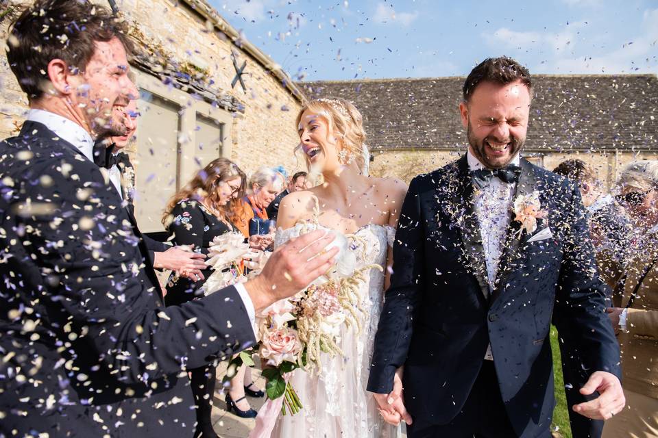 Confetti shot at Caswell House