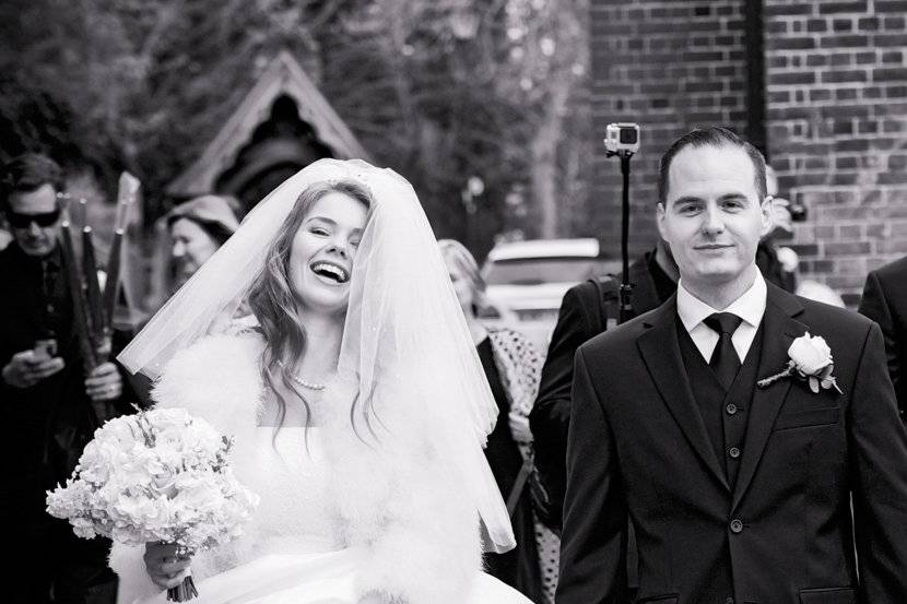 Confetti shot at Chenies Manor