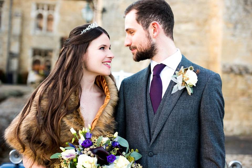 Bride & Groom Notley Abbey