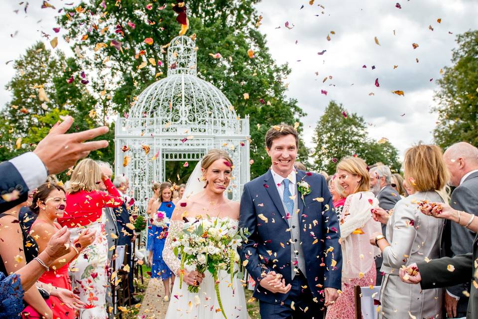 Confetti shot at Chenies Manor