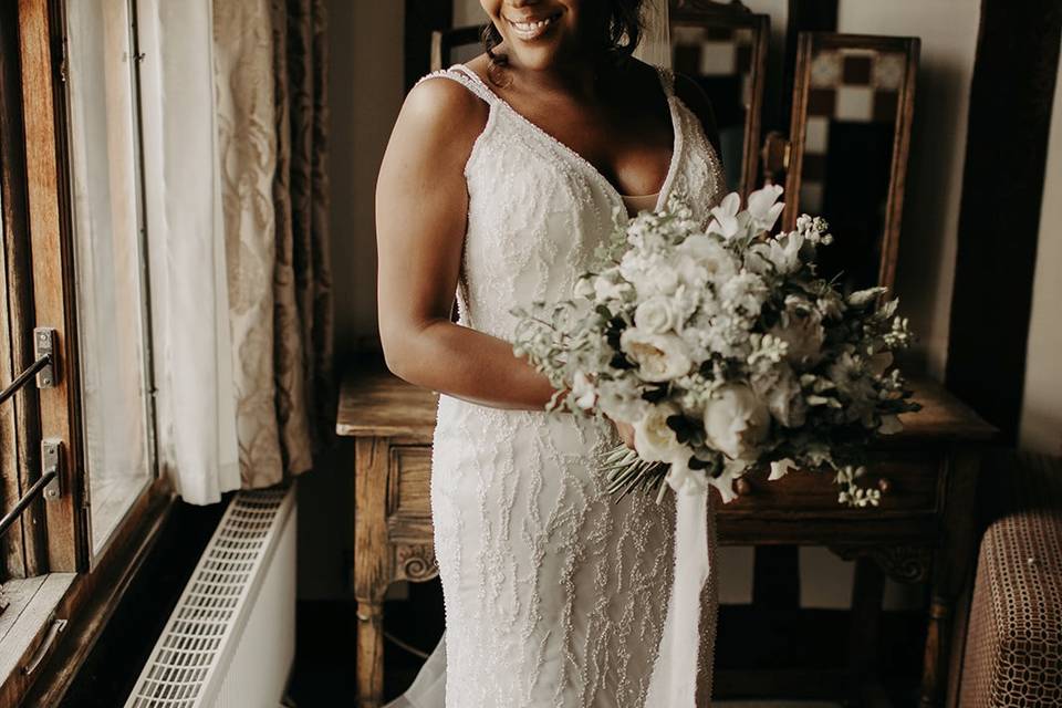 Green & White bouquet