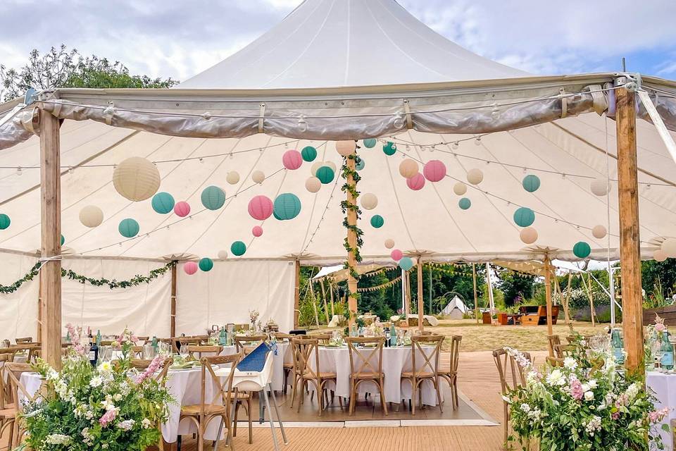 Summer marquee wedding