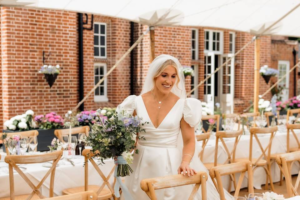 Marquee table flowers