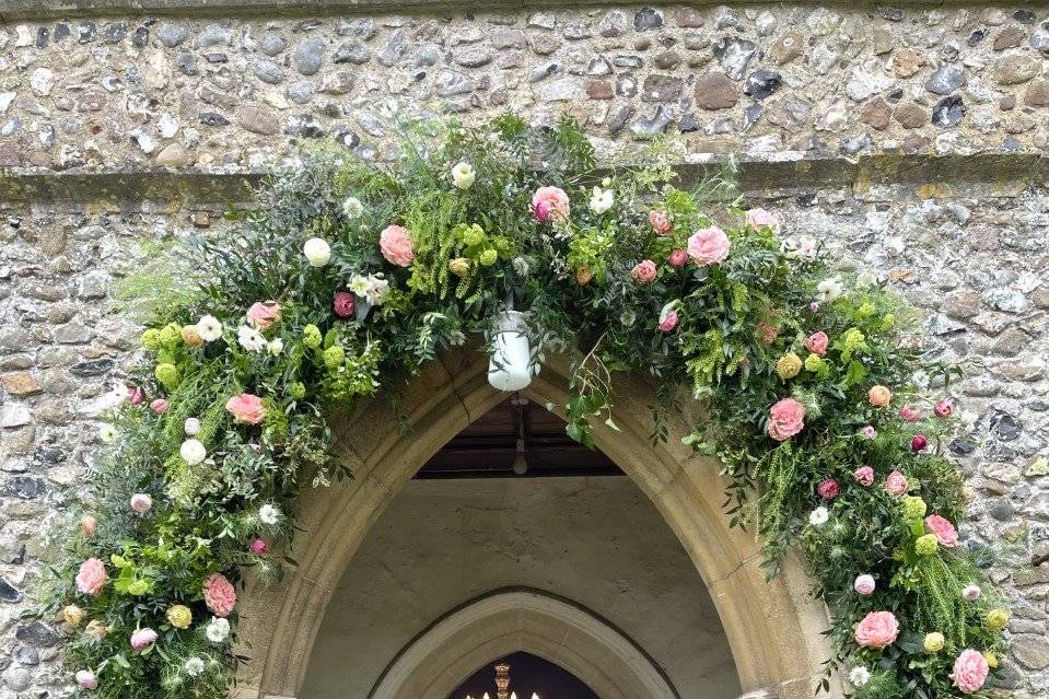 Church arch wedding