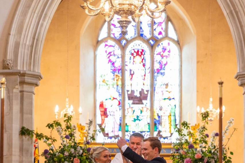 Church wedding ceremony flower