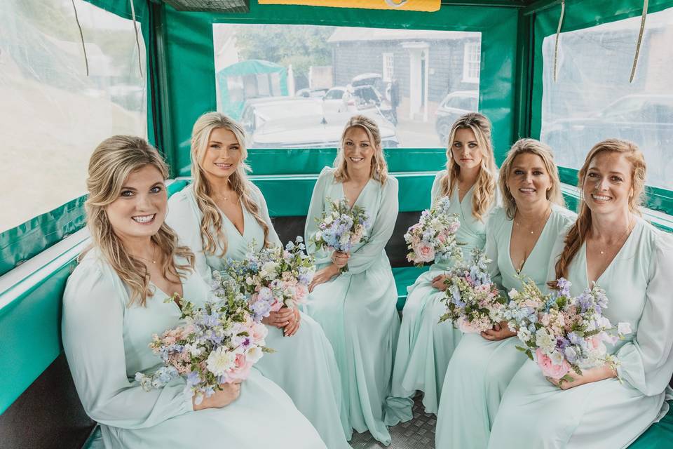 Pastel BridesmaidsFarm wedding