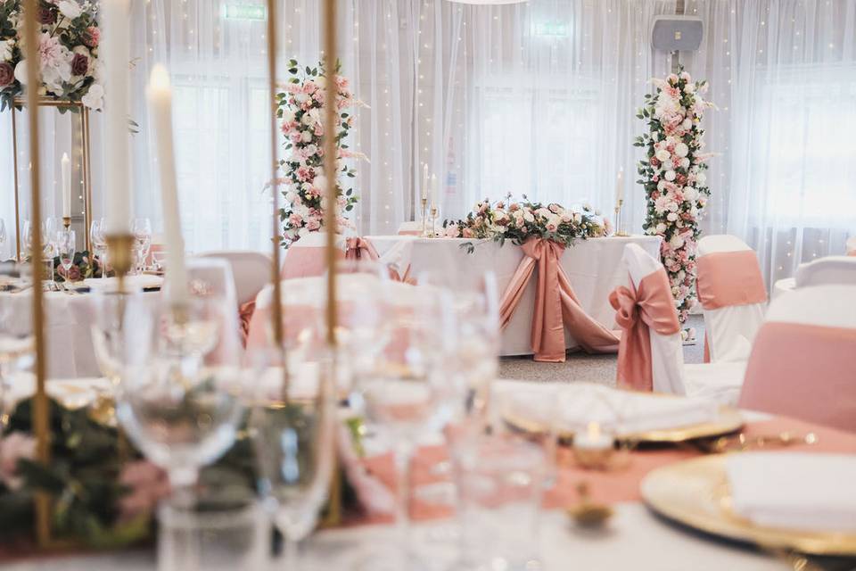 Pink Wedding Set Up