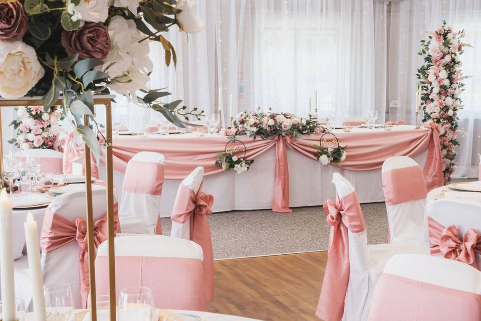 Pink Wedding Set Up