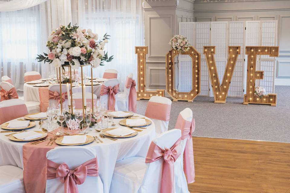 Pink Wedding Set Up