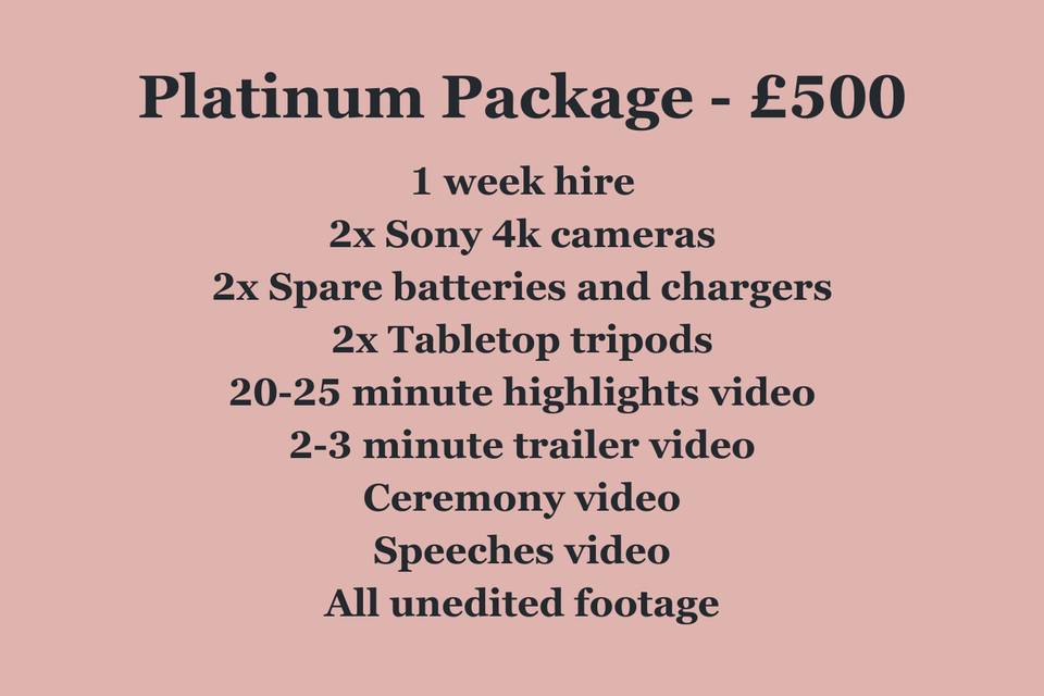 Platinum Package