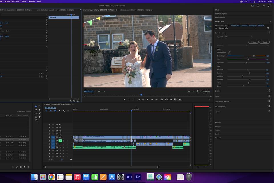 Wedding video editing