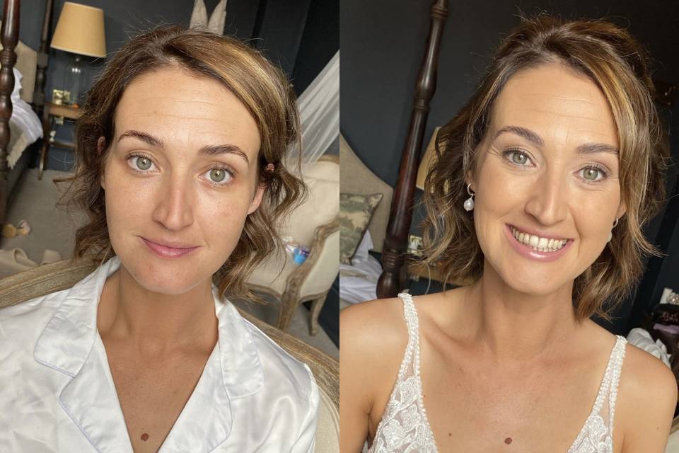 Bridal make up transformation