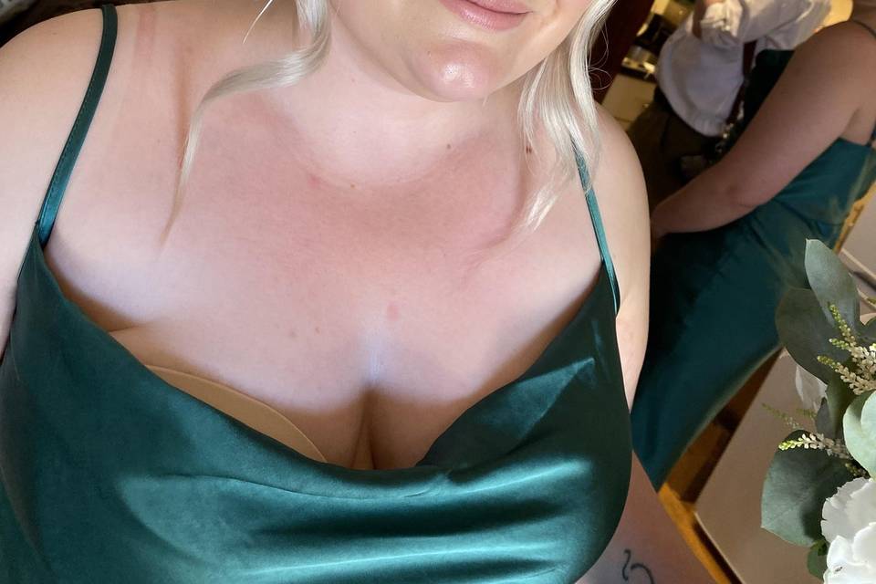 Bridesmaid hair and make up