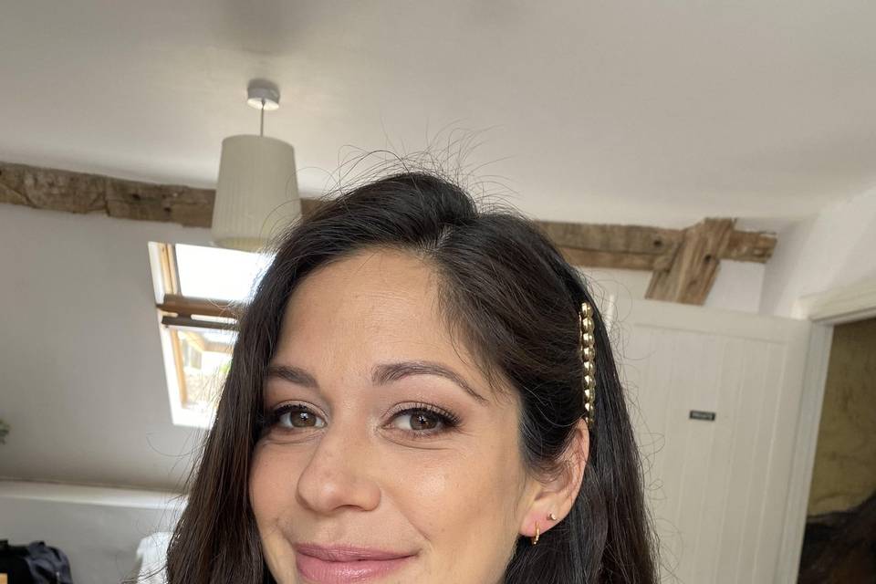 Bridesmaid hair and make up