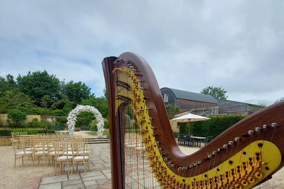 Set up for outside ceremony