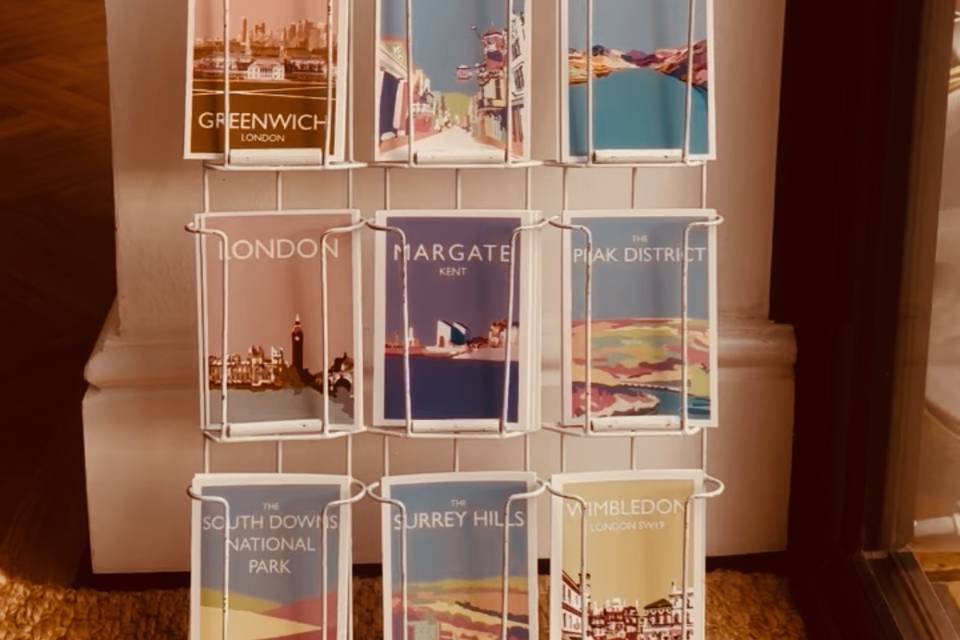 Postcards for wedding favours