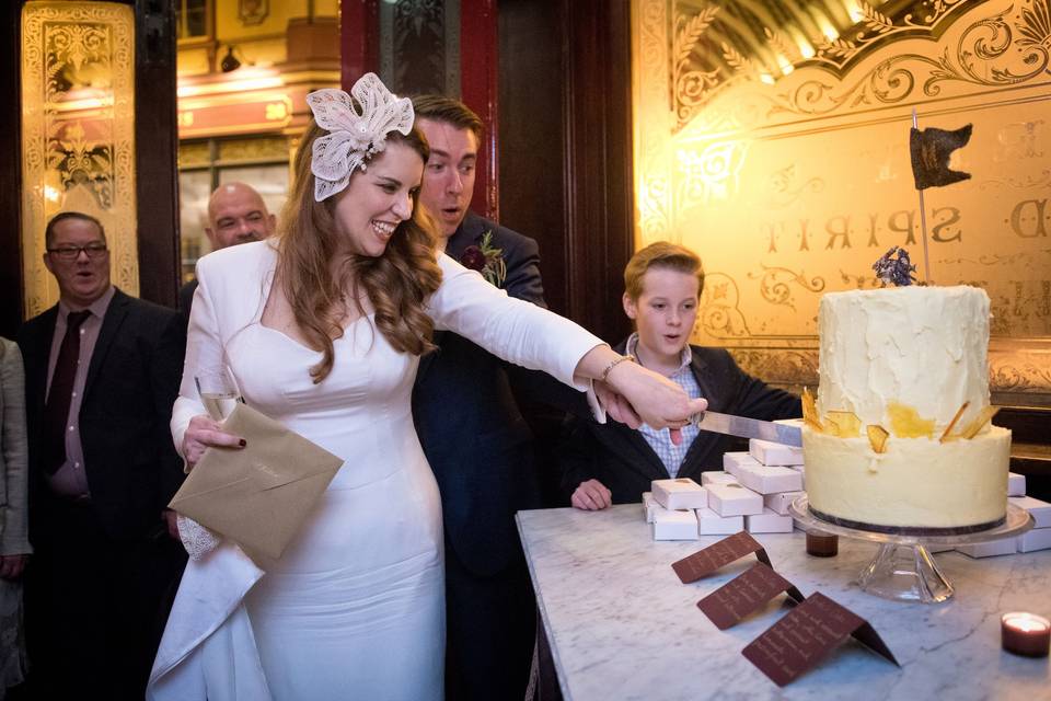 Cutting the cake