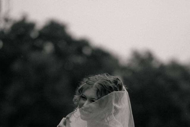 Bride and her veil