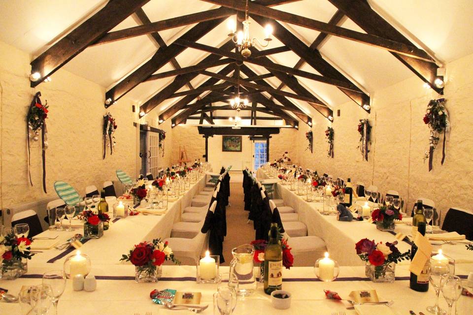 Wedding breakfast room