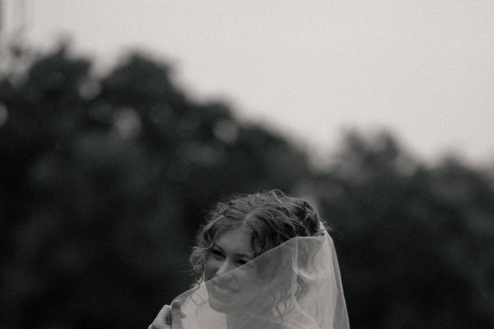 Bride and her veil