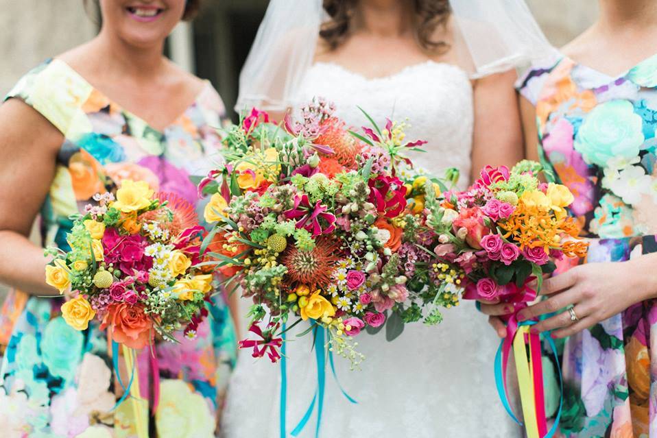 Bright bridal flowers