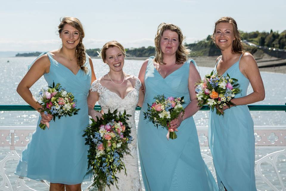 Coral and aqua wedding