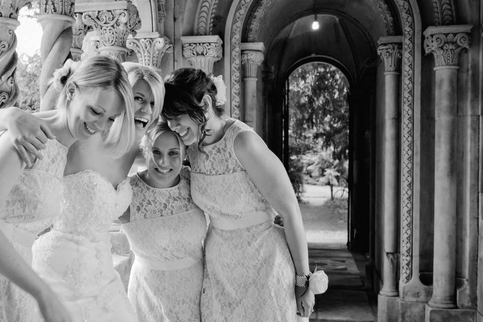 Bride and her girls