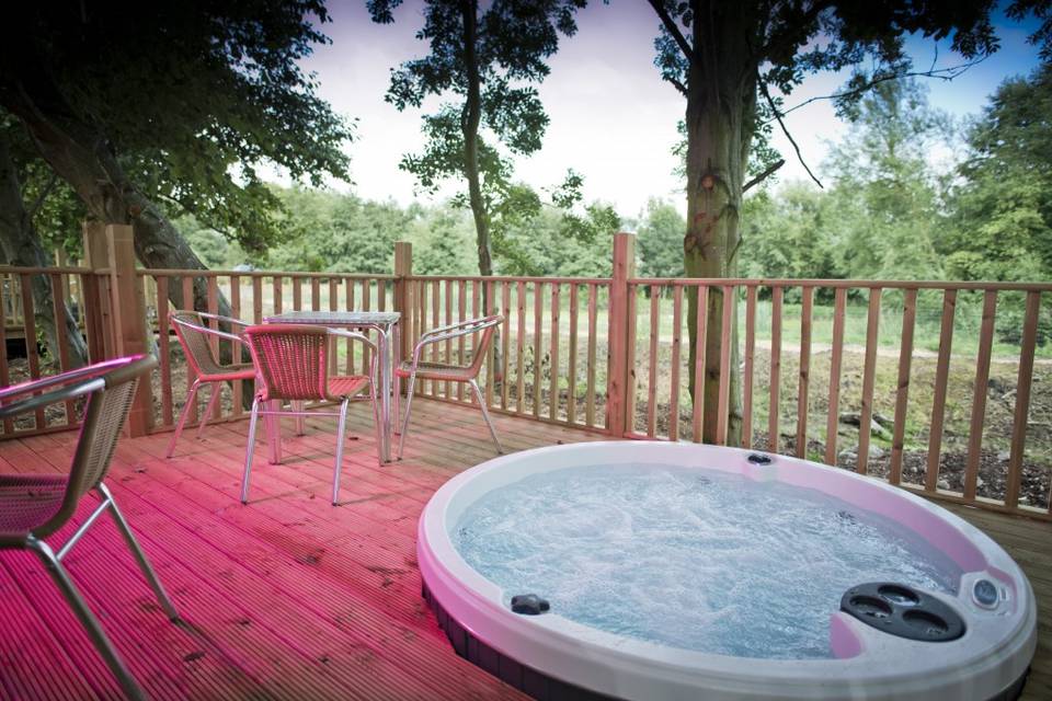 Our lodges all have hot-tubs!