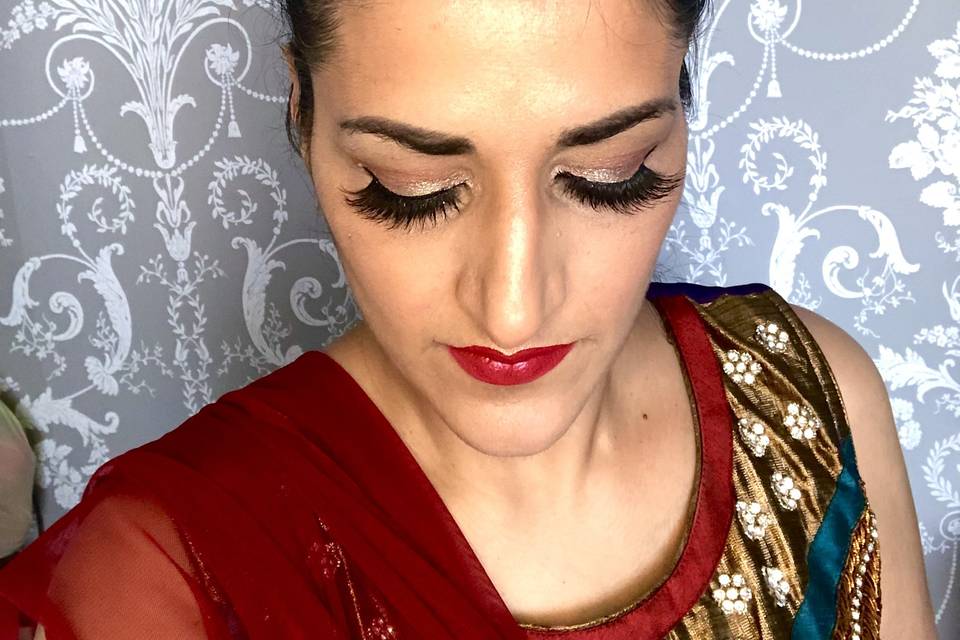 Asian bridal look