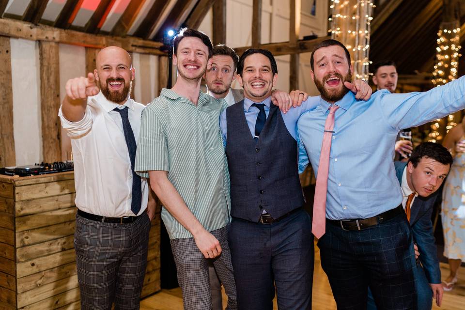 Nick with the wedding guests