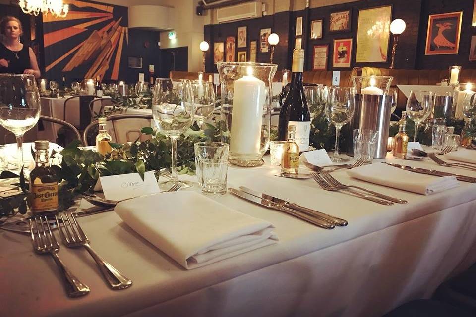 Wedding decor and table setting