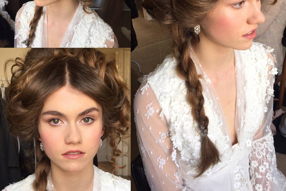 Romantic hair and beauty makeup