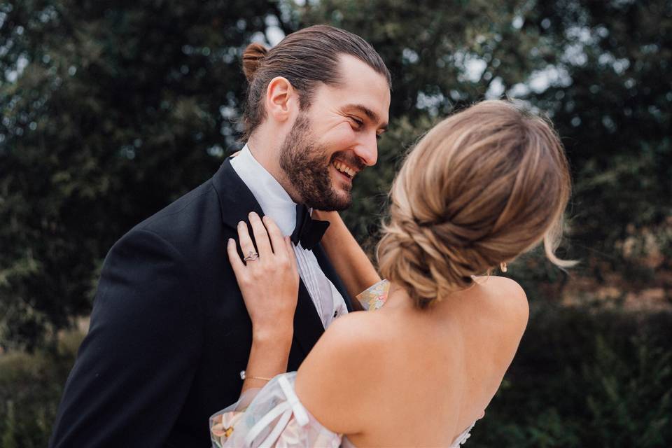 Elegant bridal bun