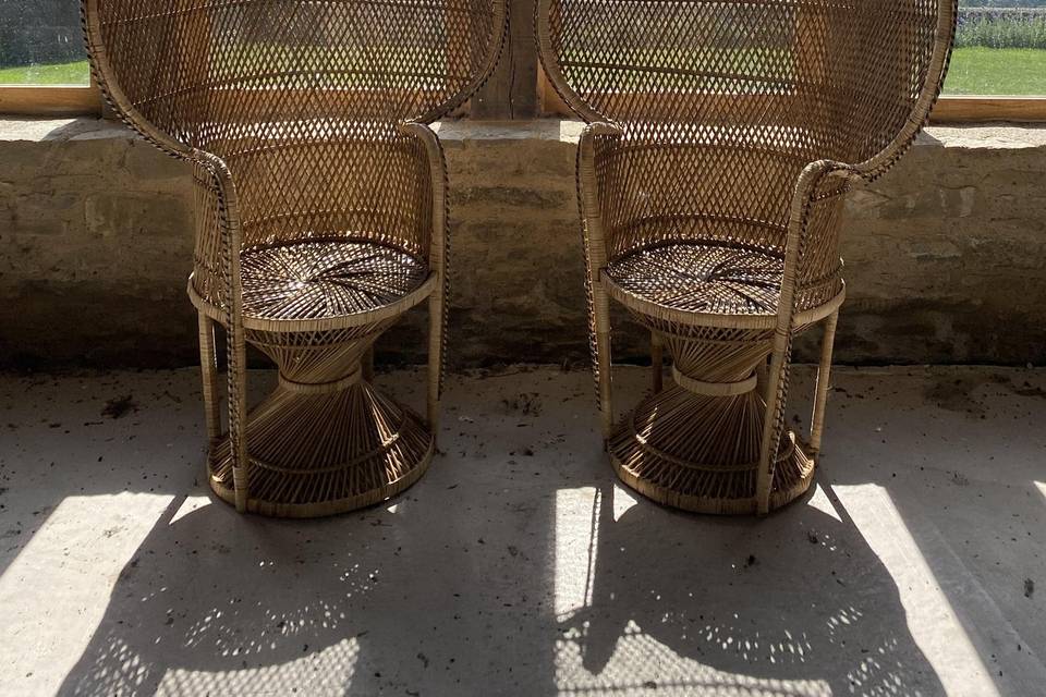 Peacock Chairs for hire