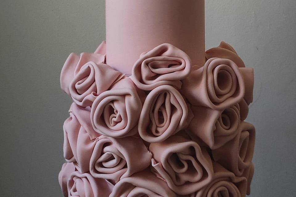 Pink sculptural cake