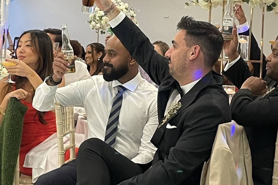 Toast after excellent speech