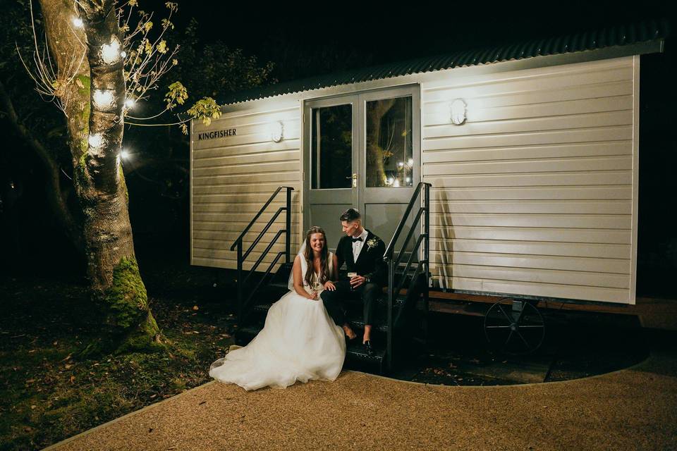 Shepherd Hut at Night