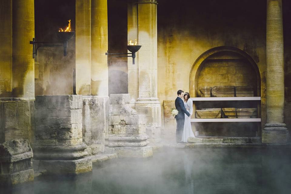 Roman Baths wedding (Mark Leonard Photography)